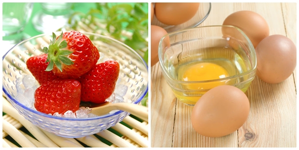 Mặt nạ dâu tây, lòng trắng trứng
