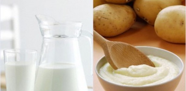 4.Mặt nạ khoai tây và sữa tươi