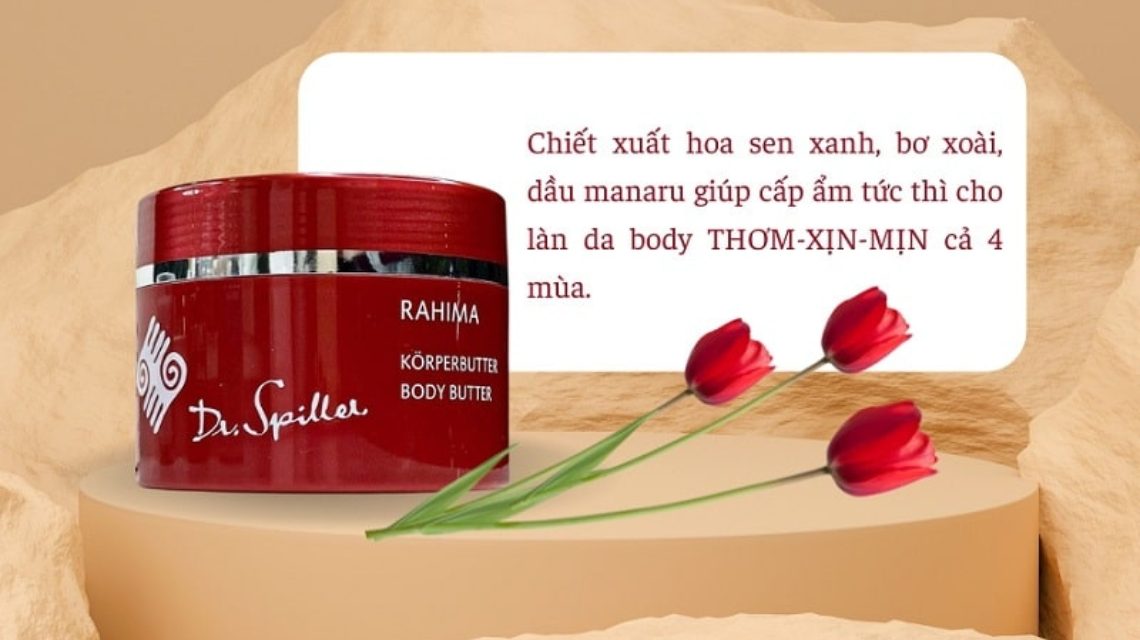 Ngoài các sản phẩm mặt nạ dưỡng da body từ thiên nhiên bạn nên sử dụng thêm các sản phẩm dưỡng da của Dr.Spiller để làn da body trở nên căng mướt, mịn màng