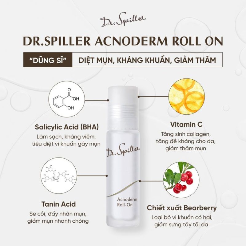 Top 5 sản phẩm Dr.Spiller hỗ trợ điều trị mụn mủ ở cằm nhanh chóng