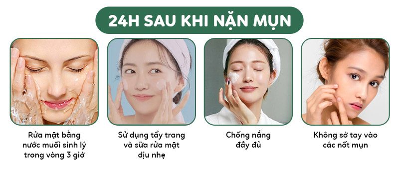 Nặn mụn xong nên làm gì? Những lưu ý sau khi nặn mụn