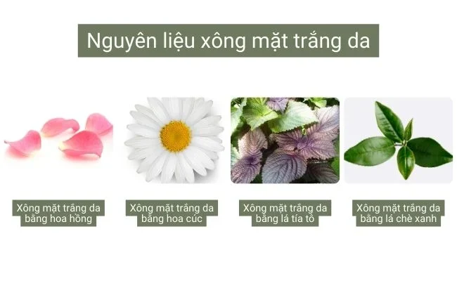 Những lưu ý khi sử dụng nguyên liệu xông mặt trắng da