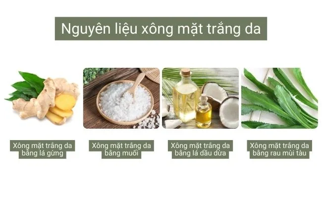 Những nguyên liệu xông mặt trắng da phổ biến