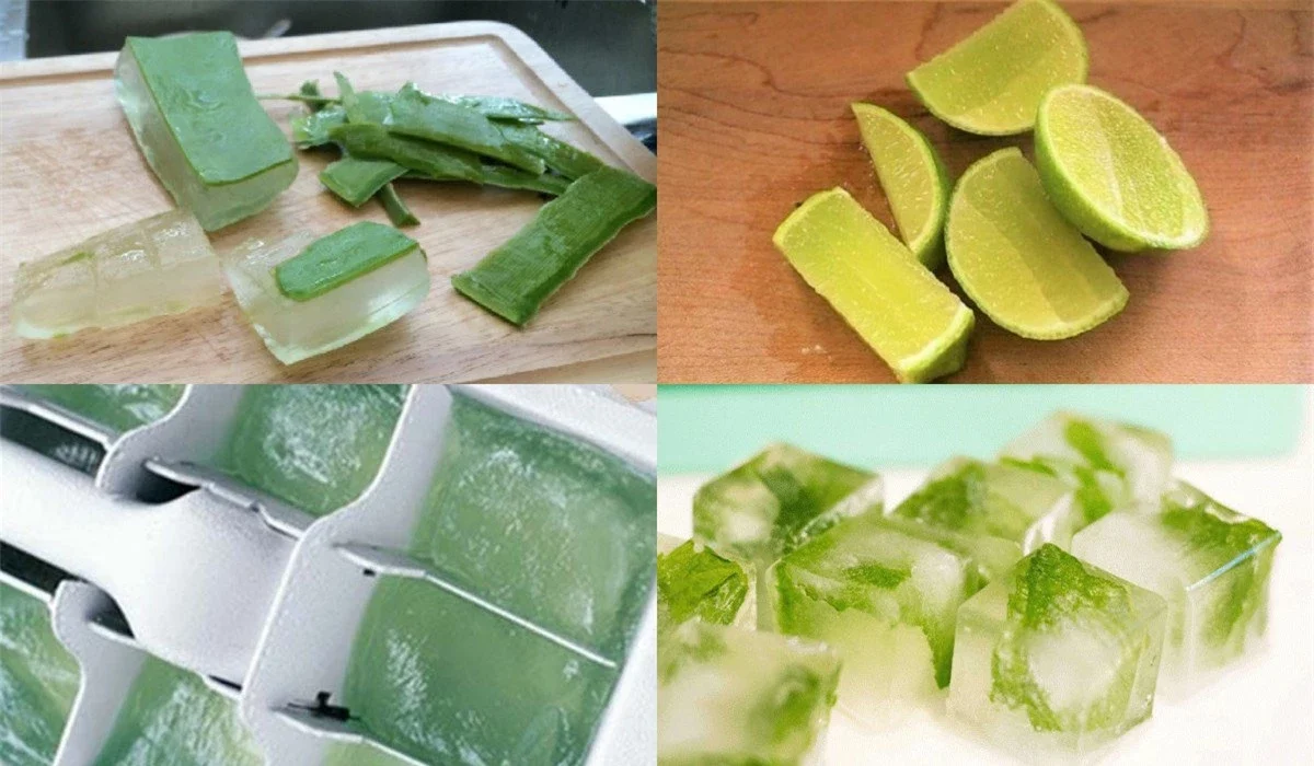 5 Bước trị mụn bằng nha đam đông lạnh