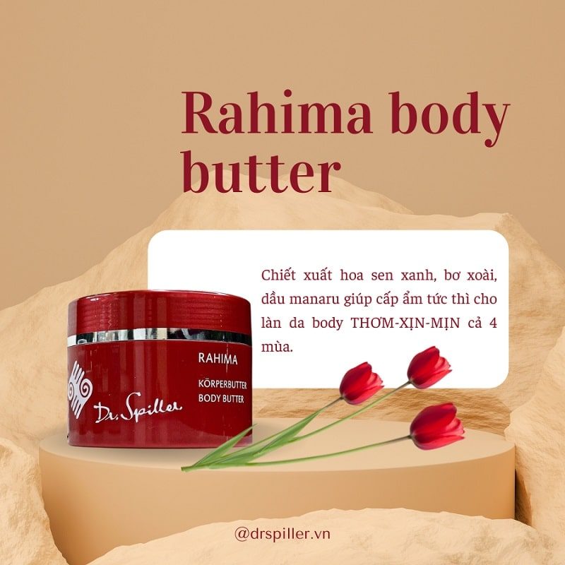 Kem dưỡng Dr.Spiller giúp chăm sóc da body khi giao mùa hiệu quả